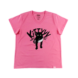 CaseOh's Kitty Women's V-Neck (Dark Pink)