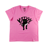 CaseOh's Kitty Women's V-Neck (Light Pink)