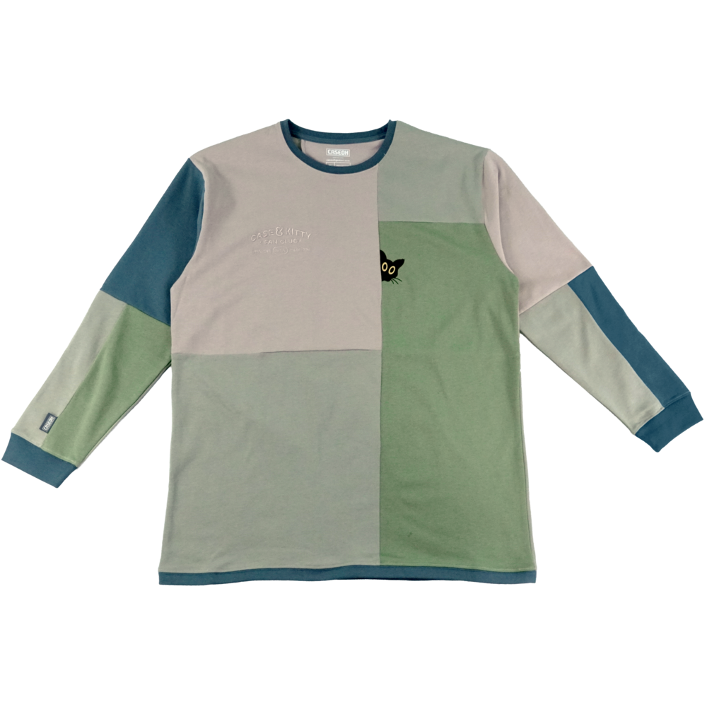 Case & Kitty Fan Club Longsleeve (Tan/Green) – Caseoh Merch Store